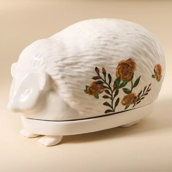 New Anthropologie Nathalie Lete Marais Hedgehog Butter Dish - Picture 2 of 4